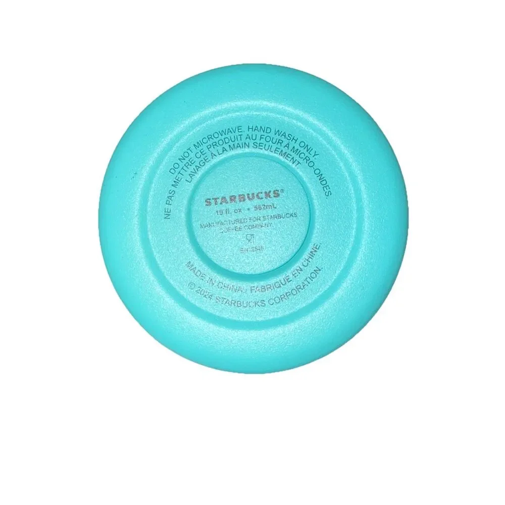 Starbucks 2025 Summer Europe UK Diamond Turquoise Cyan Blue SS Cup Tumbler 19oz